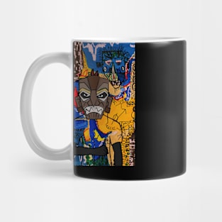 Unique MaleMask Digital Collectible with HawaiianEye Color and DarkSkin on TeePublic Mug